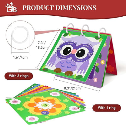 Mindful Maze Boards, Calming Toys for Kids, Finger Path Breathing Boards, Calming Corner Items Kids Social Emotional Learning, Mindfulness Sensory Cardboard Birthday Toys Box for Kid 3+