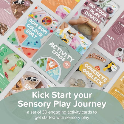 Inspire My PLAY - 30 x Sensory Play Activity Cards - Inspiration for Creative Play Activities - Sensory Cards for Toddler Learning