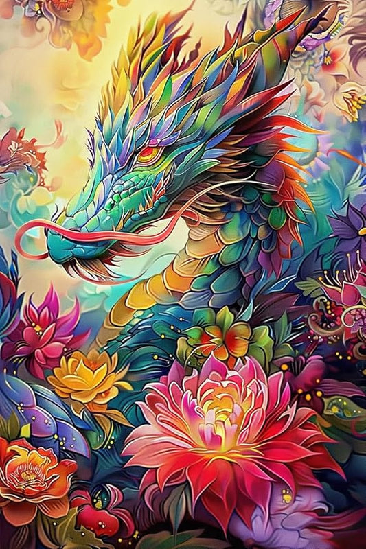 Flowers and Monsters 70-Piece Wooden Puzzle for Adults & Beginners - Relaxing Escape from Daily Life, Perfect for Family Reunion Activities & Quality Time
