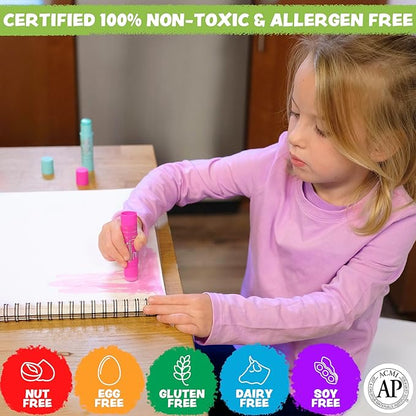 Kwik Stix Solid Tempera Paint Sticks – 12 Pack of Light Blue – Same Color Washable, Quick Dry, ASTM Certified, Non-Toxic, Allergen-Free Kids & Toddler Art Supplies for Home, School & Crafts