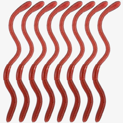 Gejoy 16 Pieces Fake Worms Rubber Play Worms Realistic Plastic Toy Earthworm Worm Farm for Halloween April Fool's Day Party