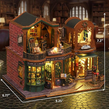 OZJAY DIY Miniature House Kit, Tiny House Kit with Dust Proof Cover & Music Movement, DIY Wooden Dollhouse Miniature Kit for Adults Teen, Wooden Crafts Lovely Dollhouse Kit