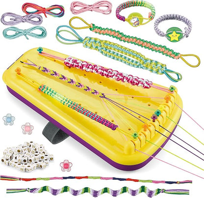 Yolscue Friendship Bracelet Making Kit for Girls,Bracelet Kit Toys,Arts and Crafts for Kids Age 7-12,Best Birthday Gifts Ideas for Ages 7,8,9,10,11,12 Year Old,Kids Bracelet String Toys Set (Yellow)