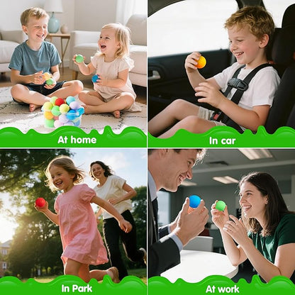JOYIN 24 Pack Slow Rising Stress Balls, Squishy Sensory Fidget Toys, Hand Therapy Balls for Anxiety Relief, Classroom Prize Box Toys for Kids, Goodie Bag Stuffers, Party Favors