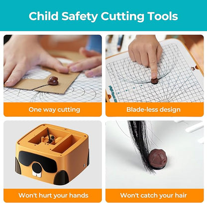 ACMER Cardboard Tools for Kids, Safe DIY Cardboard Construction Tool Kit, Cardboard Cutter for Kids Toy for Boys and Girls, Perfect for Family, Friends, Creativity Projects 3D Models