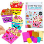 VKPI 4 Pieces EVA Foam Art Crafts Gift Kit, Creative Make Your Own Cupcakes, Cartoon Foam Paper Craft Projects for Kids Ages 4+ Toddler, Preschool Learning Toy for Birthday Party Favor Supplies