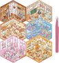DIY 3D Sticker for Kids, 6 Sets of Cute Stickers for Girls Adult Isometric Sticker Scene Kids Reuseable and Waterproof Stickers