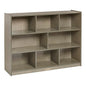 ECR4Kids 8-Compartment Mobile Storage Cabinet, 36in, Classroom Furniture, Natural