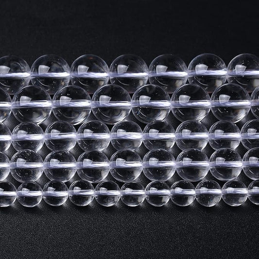 4MM 86PCS Natural Clear White Crystal Quartz Gemstone 3A Grade Round Loose Beads for Jewelry Making DIY Bracelet 1 Strand 15''