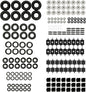 Barcaloo 144 Piece Wheels and Axles Sets, Building Bricks Car Parts and Pieces Kit - Car Building Set with Wheels, Axles & Windshields