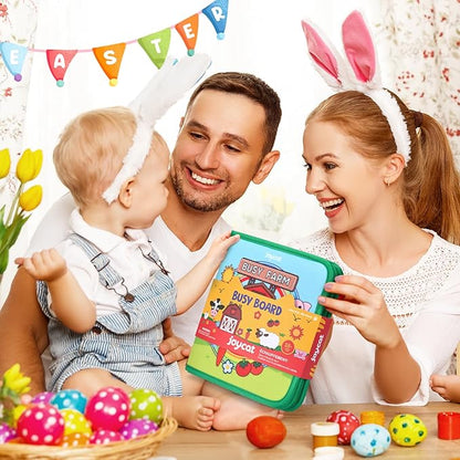 Farm Busy Book for Toddlers 1-3 - 1 Year Old Boys Girls Gifts Toys, Educational Quiet Activity Book with Life Skills, Toddler Travel Toys 1-2