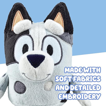 Bluey Muffin & Socks Matching Stuffed Animals Plush Set – 7" & 7.5" Soft Cuddly Plush Doll with Deluxe Fabrics, Perfect for Playtime, Storytime