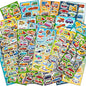 36 Sheets Cars and Trucks Stickers for Kids, 700+ Vehicle Transportation Stickers Party Favors Pack Including Cars, Construction,Fire Trucks,Buses,Airplane,Rocket and More!