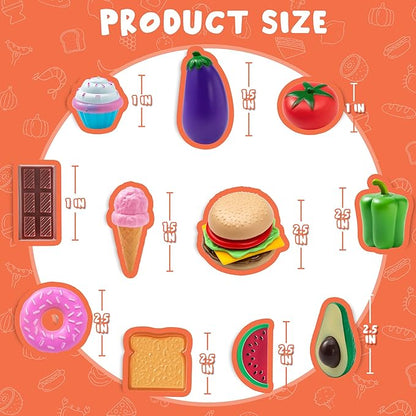 JOYIN 50 Piece Set of Kitchen Toys, Dinnerware, Dummy Fruits, Vegetables, Plastic Accessories for Children Educational Learning Toy, Role Play Gift, Easter Basket Stuffers
