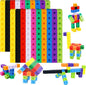 SpriteGru 200PCS Math Linking Cubes, Connecting and Counting Snap Blocks for Early Learning, Educational Toy for Preschool, Kindergarten, Homeschool