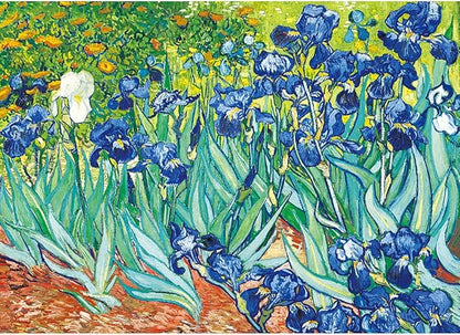 MaxRenard Game Jigsaw Puzzle 1000 Pieces for Adult Oil Painting Collection Irises by Vincent Willem Van Gogh Famous Artwork Pieces Fit Together Perfectly