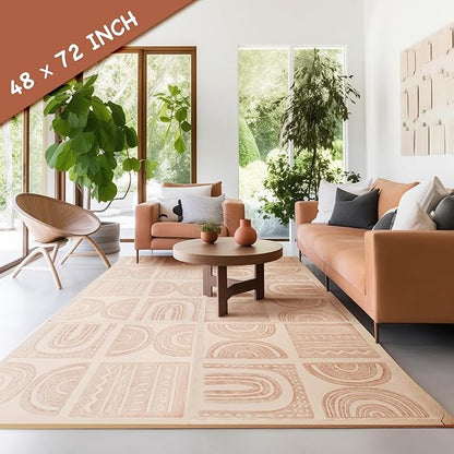 Extra Large Baby Play Mat - 4FT x 6FT Foam Puzzle Floor Mat for Kids & Toddlers (Semicircle Pattern)