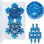 Magnetic Fidget Sphere Magnets Balls - Crystal Diamond Blue Holographic Glitter - Magnet Fidgets Toy - 12 Piece Set - Creativity Beyond Imagination, Inspirational, Recreational, Desk Toys for Adults