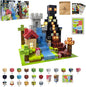 200 PCS Magnetic Building Blocks with 15 LED Light-Up Blocks (Replaceable Battery)&Foldable Magnetic Board,STEM Educational Magnet Cube Set,Creative Construction Toy Gift for Kids (Boys&Girls Ages 3+)