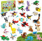 24 Pack Party Favors for Kids, 72 Kinds of Animals Building Block Sets, Small Building Bricks Toy for Goodie Bags Stuffer Classroom Prizes, Christmas Birthday Gift for Boys Girls Ages 6-12