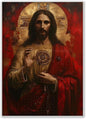 500-piece Red Jesus Christ-Religious Classics Adult Wooden Puzzle, Intellectual Challenge, Stress-Relieving Puzzle, Relaxing Family Activity, Decoration, Size: 20.5 x 15 in