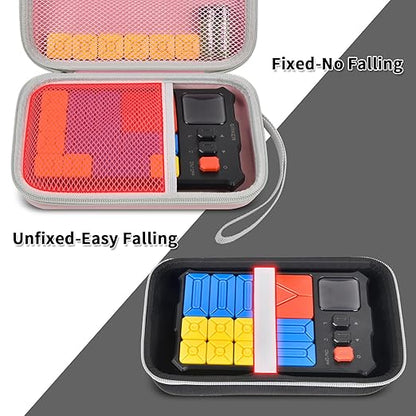 casmilee Case Compatible with Giiker Super Slide Brain Games, Brain Teaser Puzzles Organizer Storage Bag, Flow Slider Puzzle Game Holder (Pink)