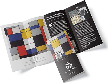 PLUS PLUS Inspired Art History Building Set, 3D Painting Kit & Craft Supplies for Kids, 350 Mini Interlocking Open Ended Pieces - Mondrian, Composition A