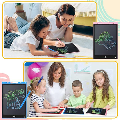 Epakh 4 Pcs 12 Inch LCD Writing Tablet Doodle Board for Kids Digital Erasable Drawing Pad with Colorful Screen Educational Christmas Gift for 3-10 Years Old Girls Boys(Colorful)