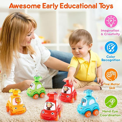 Cars Toys for 1 Year Old Boy Birthday Gift: Press and Go Toys Cars for Toddlers 1-3 Baby Toys 12-18 Months Toddler Toys Age 1-2 One Year Old Boy Toys First Birthday Gifts for 1-3 Year Old Boys Girls