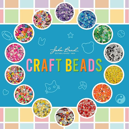 120pcs John Bead 9mm Assorted Blue Polymer Clay Craft Beads for Jewelry Bracelet Making