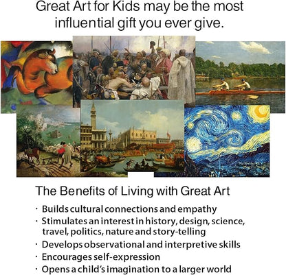 BillionDollarArtGallery® Great Art for Kids Transforms your TV Into Wall Art for Children | Over 500 of Historic & Beautiful Paintings | Art Education | Teachers Gift | Student Gifts | Art TV