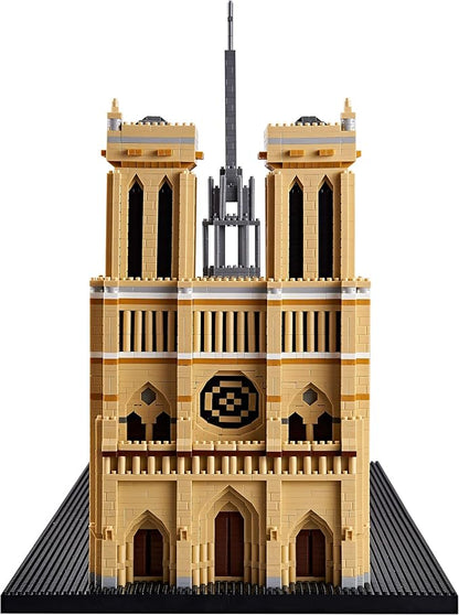 World Famous Architecture Micro Building Blocks Set Notre Dame De Paris 7380 PCS, Creative DIY Big Model Kit for Adults or Teens Ages of 14+