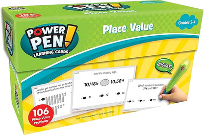 Teacher Created Resources Power Pen Learning Cards: Place Value (6464),2.375 H x 3.5 L x 6.5 W