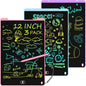 3 Pack 12 Inch LCD Writing Tablet for Kids, Colorful Doodle Board, Eye Protection Drawing Tablet with Lock & Erase FUNC, Birthday Gifts and Toys for 3-8 Year Old Boys(Blue, Pink, Purple)