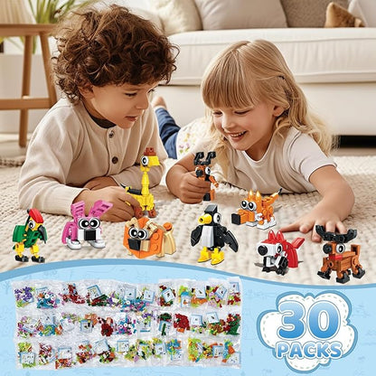 30 Pack Party Favors Building Set for Kids, 750 Pcs Mini Animal 3-in-1 Building Block Kit Sets, Goodie Bags Stuffers for Kids Classroom Prizes Birthday, Best Gifts for Boys Girls Ages 6+