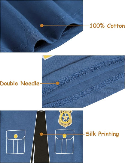 A&J DESIGN Pure Cotton Printed Pjs for 2-14 Years Kids, 2-Piece Long-Sleeved Pajamas Set