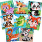 8 Pack Jigsaw Puzzles for Toddlers 1-2 3-6, 9 Piece Animal Wooden Puzzles for Toddlers, Children Learning Educational Puzzles Toys for Boys Girls (Style 2)