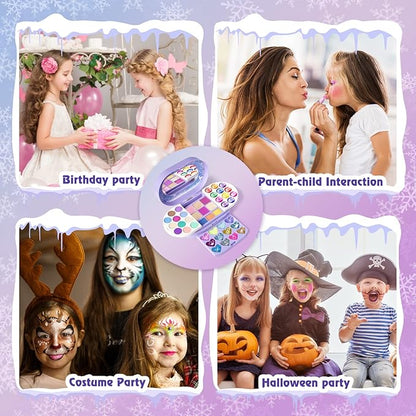 Tomons Kids Makeup Kit for Girl Real Washable Cosmetic Toy Beauty Set , Birthday Toys Gift for 3 4 5 6 7 8 9 10 Year Girls