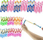50 Pcs Slingshot Flying Toys with Led Lights,25 Pcs LED Arrow Helicopters + 25 Pcs Launchers,Summer Outdoor Game Glow in The Dark Party Supplies Party Favors for Kids 4-8,8-12 Bulk Toys