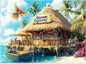 500 Piece Puzzles for Adults, Colorful Beach Shop Parrot Jigsaw Puzzles 500 Pieces for Adults Kids Seniors, Challenge Art Jigsaw Puzzle for Gifts Birthday Party Games Family, 20.5 * 15 inch Dust Free