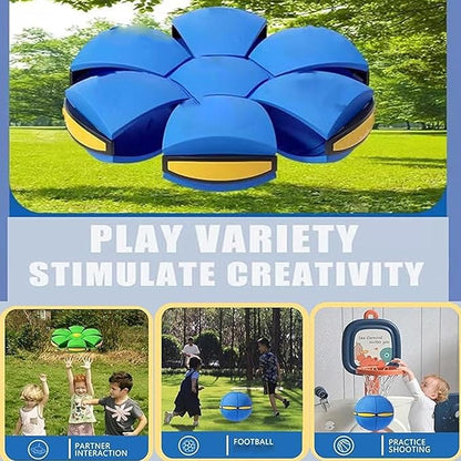 Magic Meta Ball, Children's Bouncing Ball, Magic Metaball, Magical Flying Saucer, Bouncy Balls, Parent-Child Interaction, Interactive Pop-Up Time Delay Transformation Toy Outdoor (pink-4, no lights)