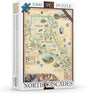 North Cascades National Park Map Cardboard Jigsaw Puzzle - 1000 Pieces, Hand-Illustrated - Educational, Family Activity, Ages 7+, Includes Poster - 25.4 x 19.8