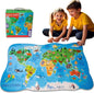 48 Piece Puzzles for Kids Ages 4-6 - Floor Puzzles for Kids Ages 3-5 - Preschool Learning Toys - World Map Puzzle - Educational Toys for 3 Year Old - Includes Two Giant Coloring Posters