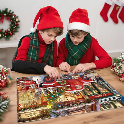 1000 Pieces Christmas Puzzles for Adults and Teenagers, Dogs' Christmas Jigsaw Puzzles Family Games, Gifts for Adults and Kids