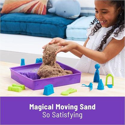 Kinetic Sand, Deluxe Beach Castle Playset with 2.5lbs Play Sand, Tools & Molds, Sensory Toys, Holiday Gifts & Stocking Stuffers for Kids Ages 3 and up
