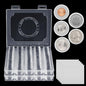 260 Pcs 30mm Coin Capsules with Foam Cushions – 6 Sizes (19/20/22/25/27/30mm) for Collectors,Coins Case with Clear Plastic Storage Organizer Box and Protective Gaskets for Coin Collection Supplies