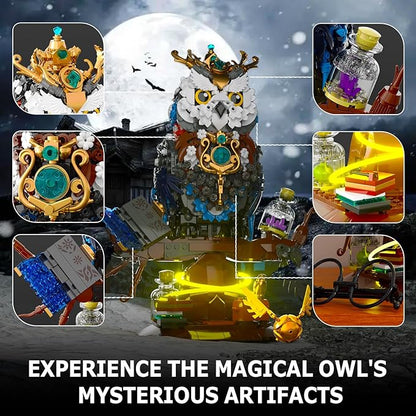 Ideas Magic Owl Flower Animal Building Set, MOC Collectible Bird Model, Compatible with Lego for Adults, Creative Gifts for Adults or Teens Kids 8+ (1288 Pcs)