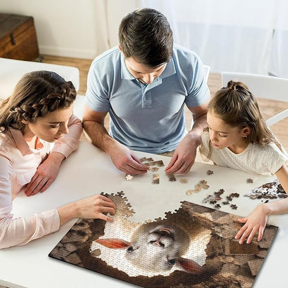 Sheep Adults Fun Thickened Wooden Jigsaw Puzzles 1000 Piece 3D Animal Stress Relief Toy Decoration Education Game Toy Intellectual Game Relaxation and Intelligence 1000pcs (75x50cm)