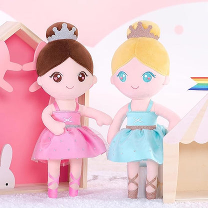 Gloveleya Baby Girl Gifts Dolls Soft Plush Toy Ballet Girl Doll Light Pink 13"…