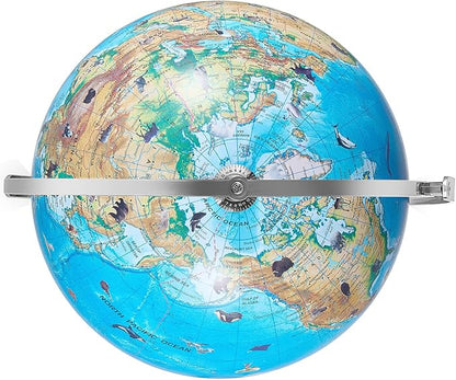 VEVOR Educational World Globe, 10 in/254 mm, Interactive Globe for Kids, with AR Golden APP, 720° Rotation, LED Night Lighting, 197 National Geographic Knowledge, STEM Toy, for Children Ages 4–10